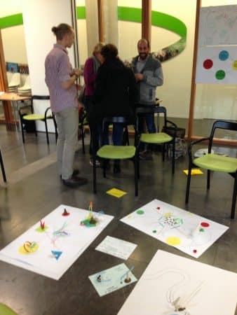 Artistic creations of SUSPLACERs during the facilitation workshop by RHDHV (Photo: Lorena Axinte)